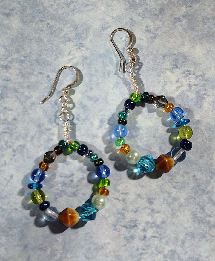 Multi-color Loop Earrings