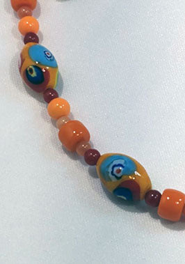 Psychedelic Orange Necklace