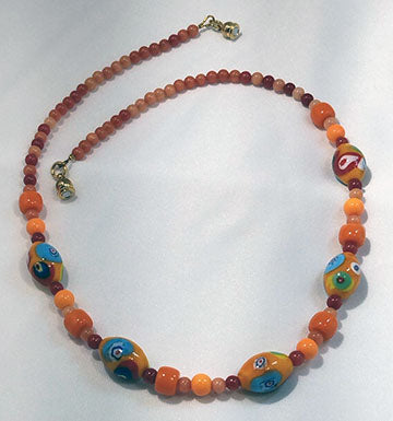 Psychedelic Orange Necklace