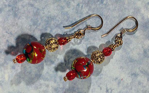 Splashin' Red Earrings